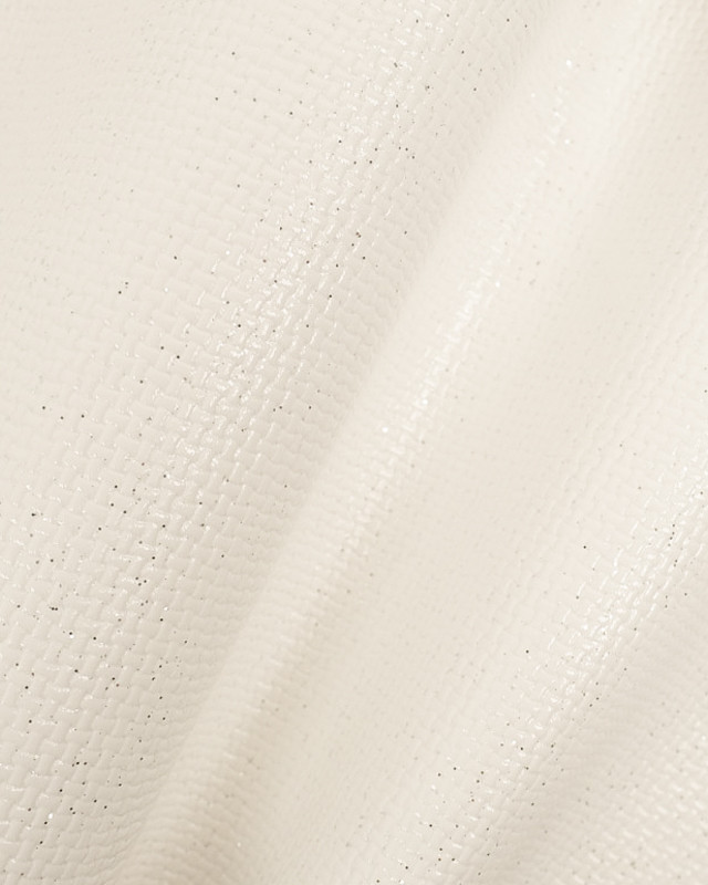 Simili Cuir Bambino Lurex blanc